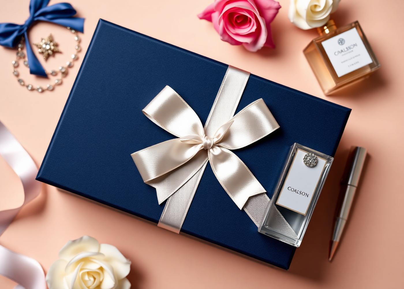 Regalos elegantes con joyería y perfumes